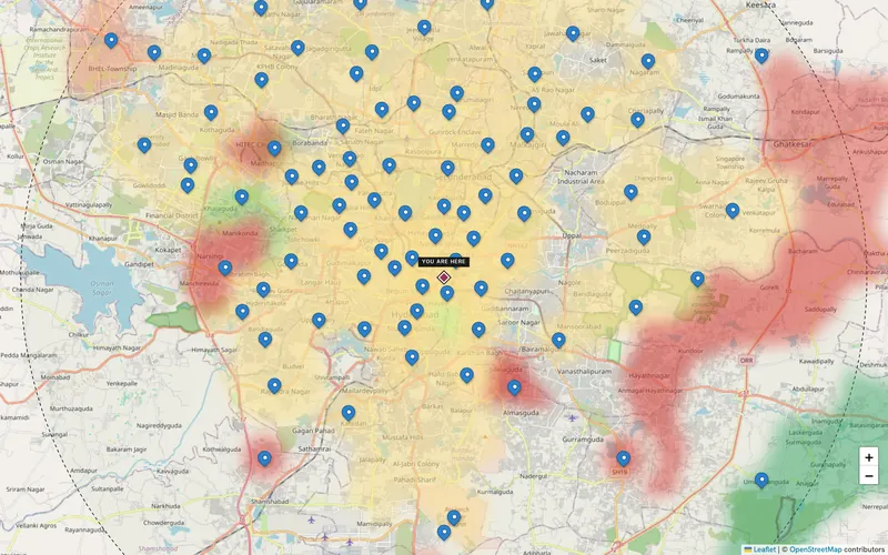 Hyderabad: purchasing power heatmap